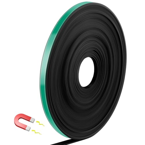 AmazingSpark Magnetic Tape Roll Thin Strips, 0.39 Inch x 33 Feet Magnetic Board Dividers Whiteboard Graphic Decorative Tape Marking Line for Classroom Office Art Accessories(Green)