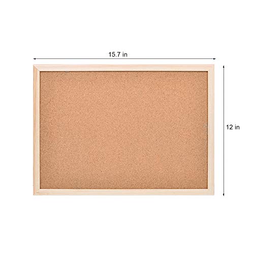 2 Pack Cork Board Bulletin Board Wall Mounted Small Cork Board Notice Pin Boards Decorative Hanging Office Board Message Cork Board For Office Home Dorm And School, 15.7 X 12 Inches #TOP1