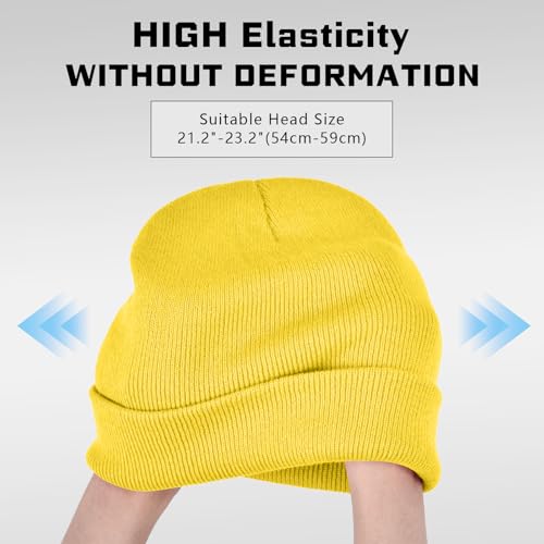 Image of ZOORON Beanie for Men Women Warm Winter Hat Unisex Soft Knit Cuffed Beanie