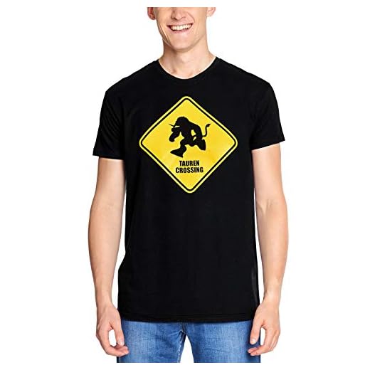Elbenwald Tauren Crossing herr T-shirt för World of Warcraft fans bomull svart