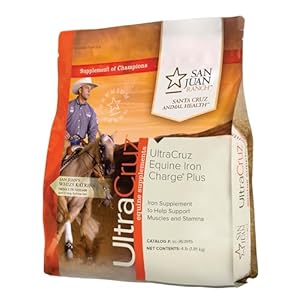 UltraCruz Equine Iron Charge Plus Supplement for Horses, 4 lb pellets, 60 Day Supply