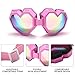 GUVIVI Heart Shaped Sunglasses Fashion Rave Goggles Oversize Love Glasses for Women Men Fun Eyewear Eyeglass