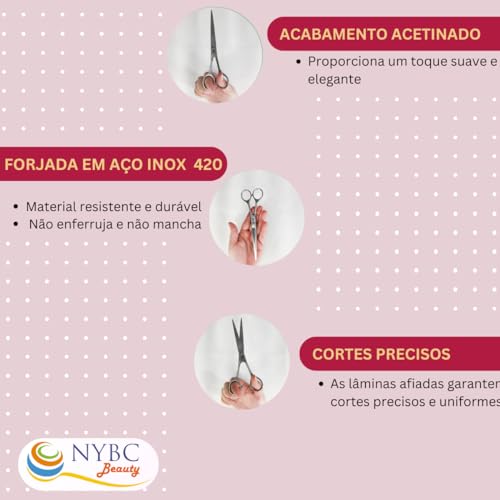 Tesoura Cabelo Fio Laser Inox 7