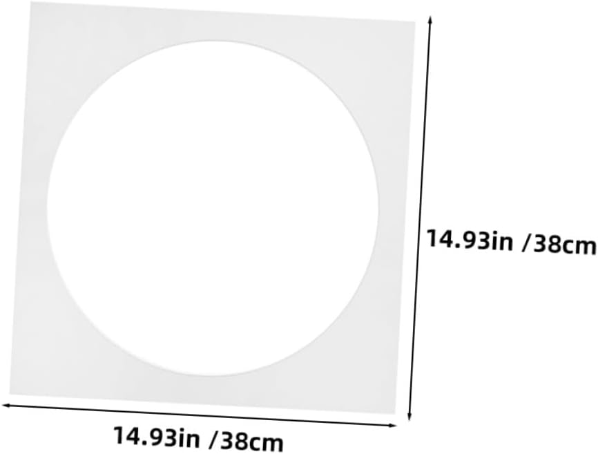Kichvoe 2pcs White Picture Mat Board with Square Openings for Photo Frame Matting Paper Frame Mats for Artwork Display and Framing 38x38cm Pre-Cut Boards for Artists and Crafters