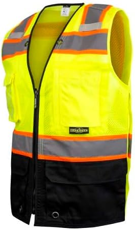 Radians SV51B Two-Toned Color-Blocked Vest - Hi-Vis Green - Size M
