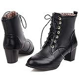 Perfekt für jedes Outfit: Modische, klobige High-Heel-Plateau-Stiefeletten, Sie können jedes Outfit für Party, Arbeit, Datum, Hochzeit, Cocktail, Nachtclub, Heimkehr, Meer, Reisen oder andere besondere Anlässe verwenden.