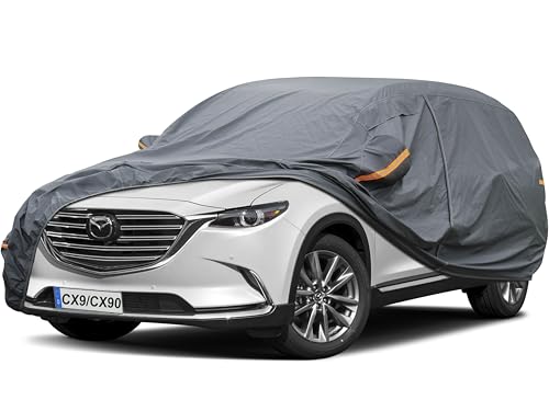 Image of GUNHYI Premium Car Cover Custom Fit Mazda CX-9 /CX-90 /CX 9 /CX 90 (2007-2026), 16 Layers Heavy Duty Car Cover Waterproof All Weather with Zipper Door for Sun Rain Snow Dust Uv Protection