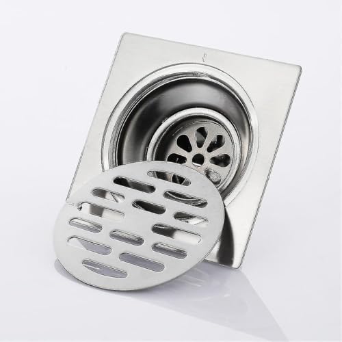 Ralo Inteligente Anti Odor 11,8x11,8 Inox Escovado Previne Inseto Insavores Cabelo