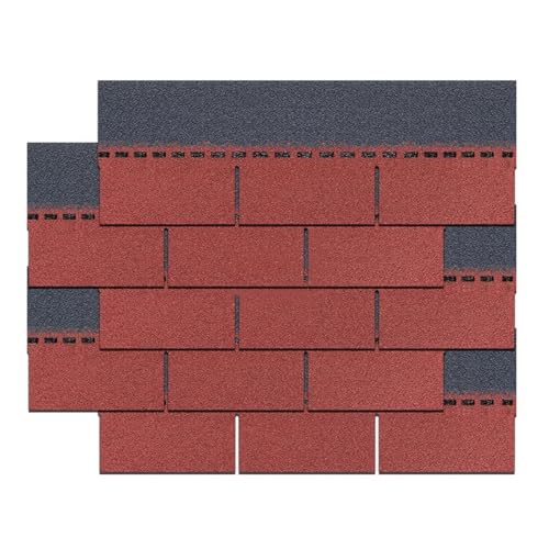 21PCS Rectangular Asphalt Roof Shingles, Waterproof Roofing Tiles with Heat