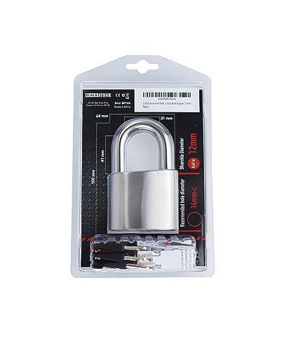 Crystal Vision Anti-Theft Loud 130db Alarm Lock Weather Proof Heavy Duty Multi Purpose (12mm)