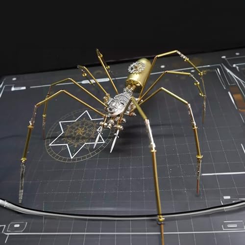 Puzzle mécanique 3D araignée en laiton et métal steampunk - 5