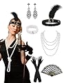 PLULON 7 pezzi accessori da donna anni '20 Great Gatsby Flapper Dress accessori moda moda Roaring 20s