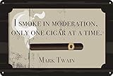Photo Gallery targa in latta con scritta "one cigar at a time" con citazione di mark twain, per garage, bar, negozio di fumo, 30,5 x 20,3 cm Photo Gallery targa in latta con scritta "one cigar at a time" con citazione di mark twain, per garage, bar, negozio di fumo, 30,5 x 20,3 cm