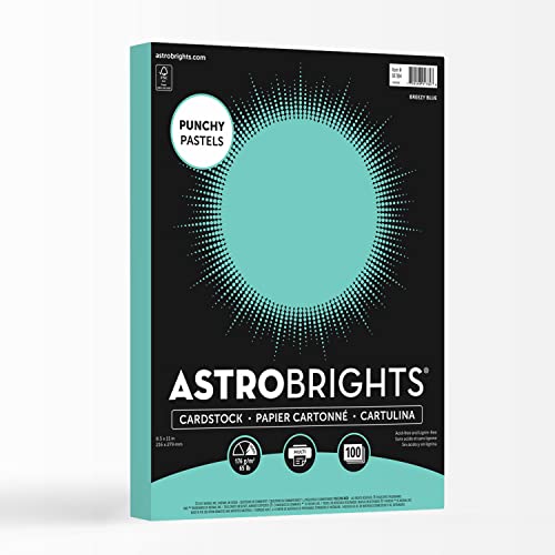 Papier cartonné pastel Astrobrights robuste 29,5 kg bleu clair idéal pour découpe et traçage