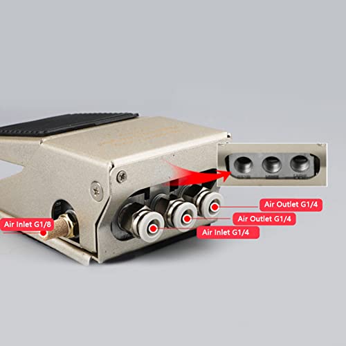 Válvula neumática de pedal duradera de aleación de aluminio para control 8