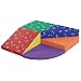 ECR4Kids SoftZone Tiny Twisting Foam Corner Climber - Indoor Active Play Structure for Toddlers and Kids - Soft Foam Play Set, Primary