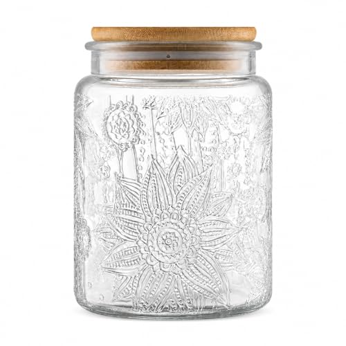 Image of ANSQU Vintage Glass Jar with Lid, 23.7oz Coffee Canister