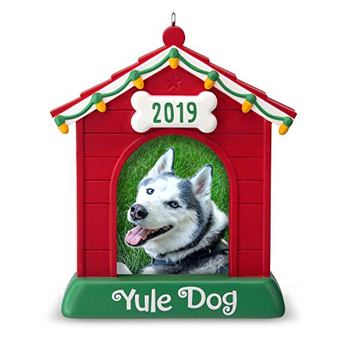 Hallmark Keepsake Christmas Ornament 2019 Year Dated Yule Dog House Photo Frame,