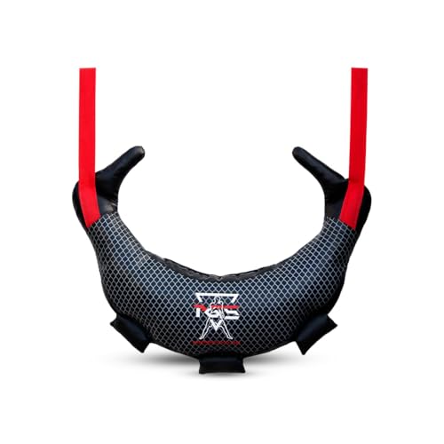 PGS Strength Training Bag, 11LB/33LB/55LB, Fitness Sand Bag, Home Gym Weight Training, Multifunctional Workout Bag - UNFILLED (Black, 25 KG (55 LBS))