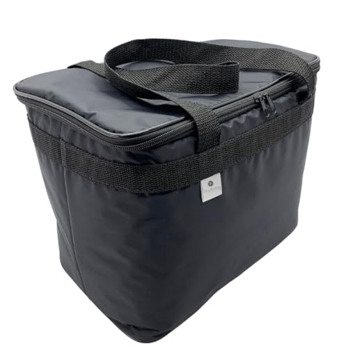 Bolsa Térmica 20 Litros - Churrasco, Bebidas, Praia, Futebol, Lazer, Férias, Viagem, Alimentos, Etc - Não Vasa (Preta)