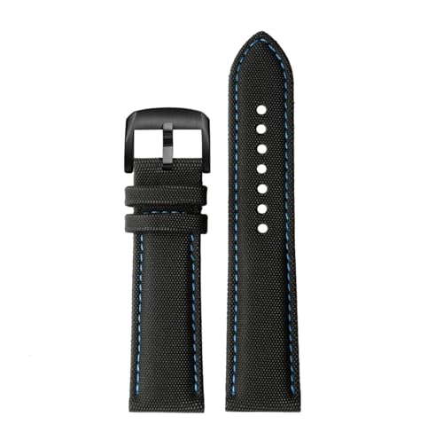 [X] 20 21m 22mm NCbN[X Fit For Meidu M005 M021 ɓK For Seiko IK t@Co[iC vXgbv ubN IW voh Y ANZT[(Black Blue blac