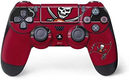 Vista 33 de Skinit Calcomanía para juegos compatible con el controlador de PS4, diseño oficial de los Tampa Bay Buccaneers de la NFL Rojo