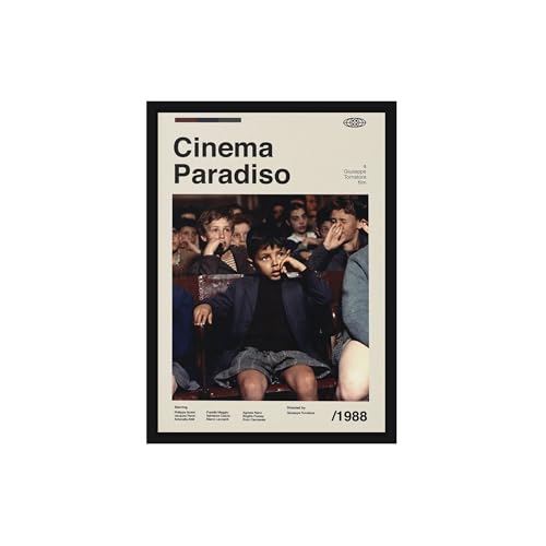 Image of BLINKART Cinema Paradiso Movie Poster Frame 8x12 Inch | Premium 300 GSM Paper Wall Print | Mid Century Vintage Film Artwork for Home, Bedroom, Living Room, Office | Framed Photo Decor
