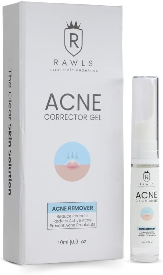 Rawls Corrector Gel for Active Acne & Redness Reduction, Breakout Prevention with Witch Hazel & Tea Tree Oil – 10 ml