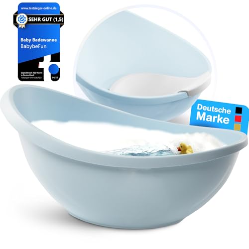BabybeFun Baby Badewanne mit Badewanneneinsatz für Neugeborene...