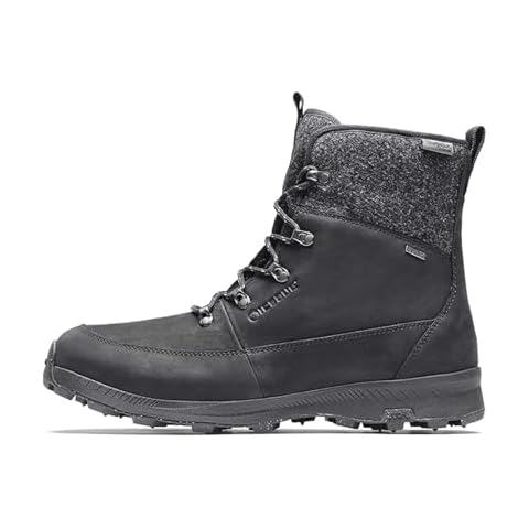 Icebug Womens Adak BUGrip Woolpower Winter Walking Boot with Carbide Studded Traction Sole, Black/Grey, 10 Cover