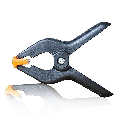 Slow Dolphin Heavy Duty Spring Clamps Clip 4.5 Inch For Muslin/Paper Photo Studio Backdrops Background-6 Pack（Yellow & Black） #TOP2