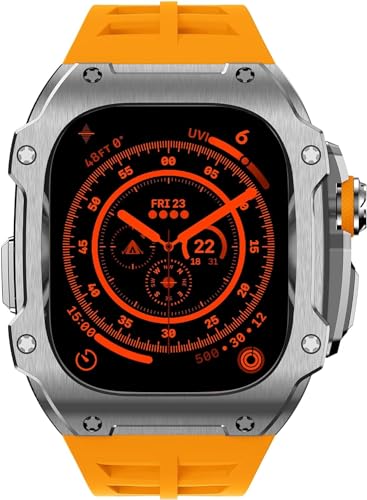 Stainless Steel Watch Case Rubber Band，For Series 2 49mm Replacement，Metal Bezel Watch Case Straps ClaspKit，For Series 49mm Accessories3