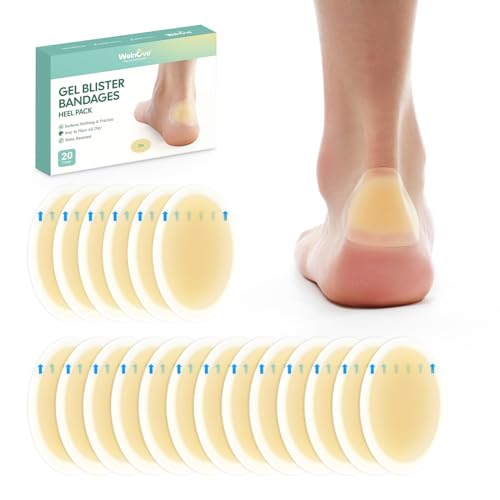 20 Piezas Tiritas para ampollas Hidrocoloide, Invisibles (Heel Pack)