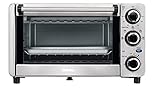 Danby DBTO0412BBSS 0.4 cu ft 4 Slice Countertop Toaster Oven With Toast, Bake, Broil, Keep Warm functions in Stainless Steel