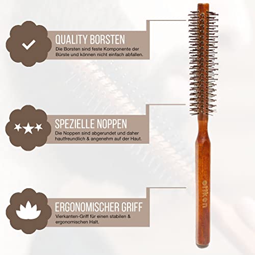 Rundbürste für Bartpflege und Haarstyling