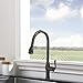 Comllen Best Antique Single Handle Solid Brass Pull Out Sprayer Oil Rubbed Bronze Kitchen Faucet, Tall Bronze Kitchen Sink Faucet Without Deck Plate