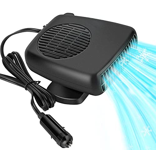Showvigor Portable Car Cooling Fan, 2 in 1 Cooling & Heating Fan Vehicle Electronic Air Cooler 12V Handheld Automobile Fan Into Cigarette Lighter