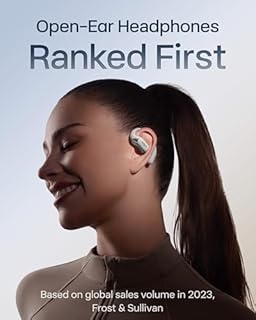 SHOKZ OpenFit 2+ Open-Ear Headphones, Wireless Bluetooth Headsets, Dolby Audio Enabled, Comfortable Earbuds with Soft Hooks, 48H Playtime, IP55 Water-Resistant, USB-C & Wireless Fast Charging, Grey