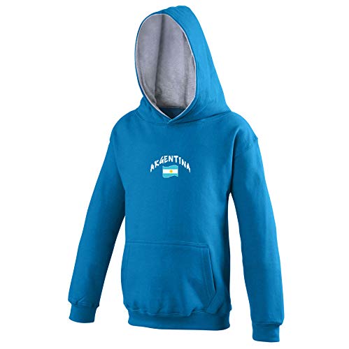 Supportershop Children's Hooded Sweatshirt Argentina Rugby, Children's, 5060672801959, blue, FR : S (Taille Fabricant : 3-4 ans)