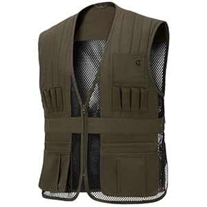 Unisex Tactical Shooting Range Vest Breathable with Movable Shoulder Pad for Skeet Trap Clay Shooting