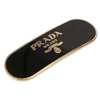 プラダのバレッタ。 PRADA プラダ プレックス ヘアクリップ バレッタ スタッズ ロゴ