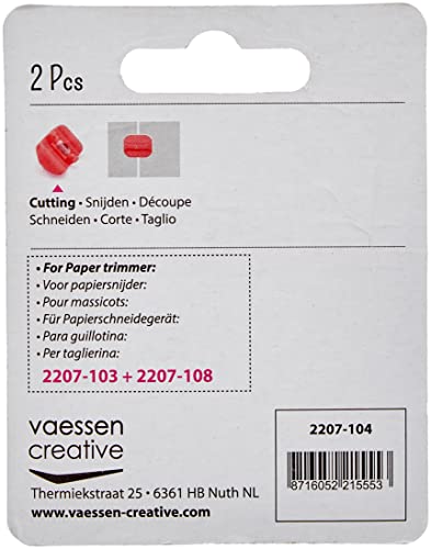 Vaessen Creative 2207 Papier Lames de Rechange Tondeuse à Lame Droite, Plastique, weiß, 2 x 1 x 0.5 cm (Lot de 2) – vue 4