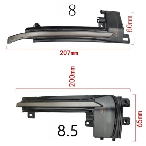 Evite colisiones laterales con el intermitente espejo retrovisor dinámico para Audi A4 A3 A6 6