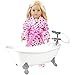 Sophia's 18 Inch Doll Bathtub Plus Heart Print PJs, Robe and Slippers for Dolls