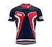 ScudoPro Liberia Full Zipper Bike Short Sleeve Cycling Jersey for Men - Size 4XL Multicolored