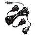Fantado 19FT Triple Socket Plug in Black Pendant Light Cord for Lanterns Durable Hanging Lamp Kit for Home, Shop or Garage with On/Off Switch