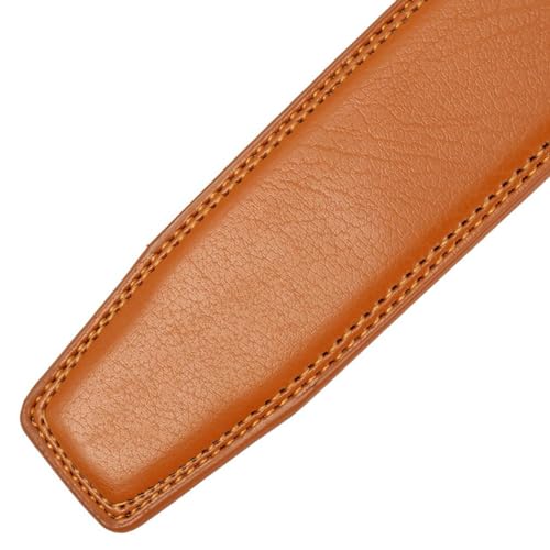 Classic belt, men's belt made of 3.5 cm cowhide leather without buckle, casual belt with plain weave4