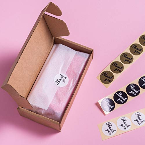 OliveBird 1000 Bianco Thank You Etichette Adesivi