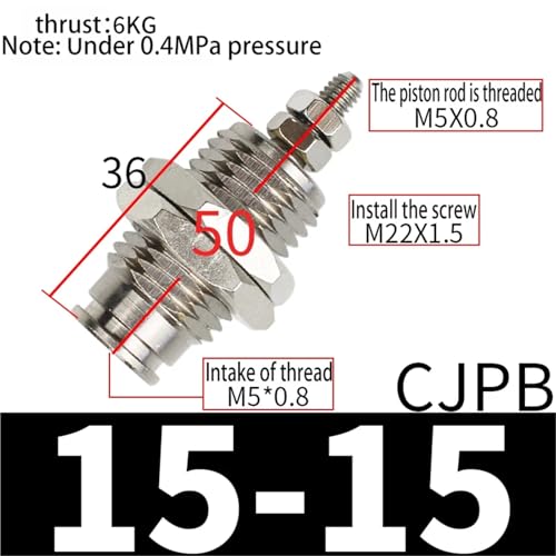 Vérin pneumatique à simple effet CJPB10-10 pour serrage de précision