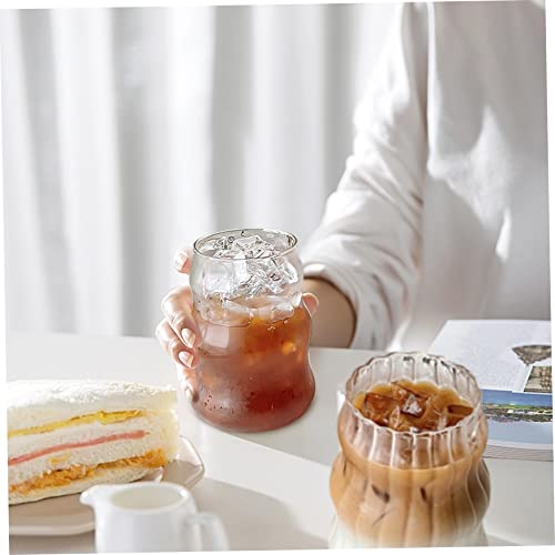 Verres à bière et tasses à café design en verre transparent ondulé de qualité supérieure - 6